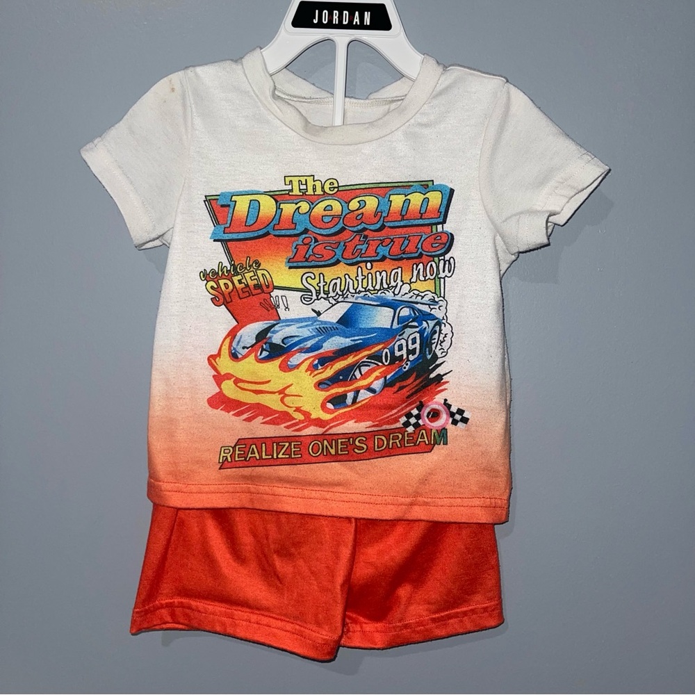 SHEIN Bright Orange Toddler Set